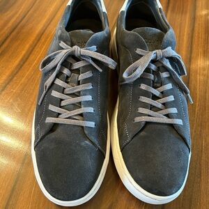 Calvin Klein Charcoal Calf Suede Leather Fuega Sneakers